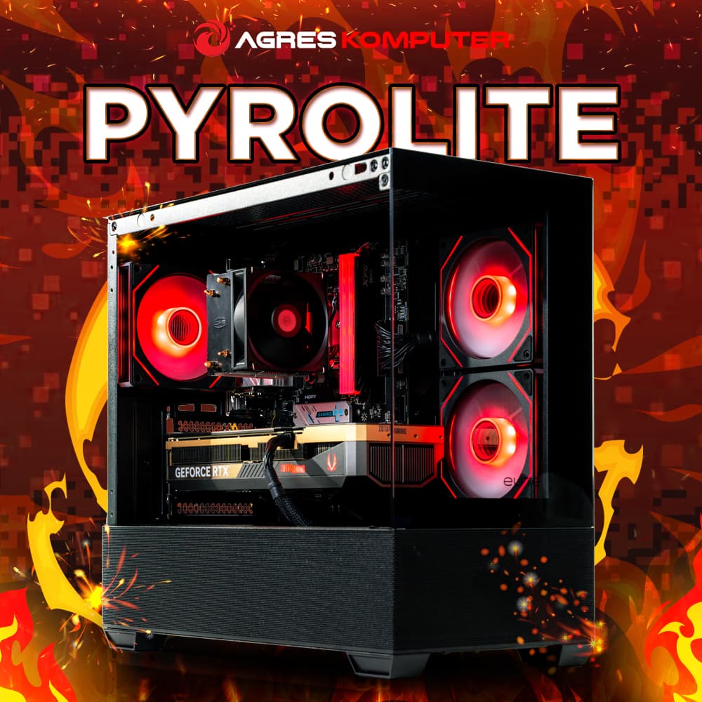 AGRES PYROLITE PC RYZEN 5 7500F RTX 5070 12GB/ 16GB 512GB RAKITAN PC GAMING