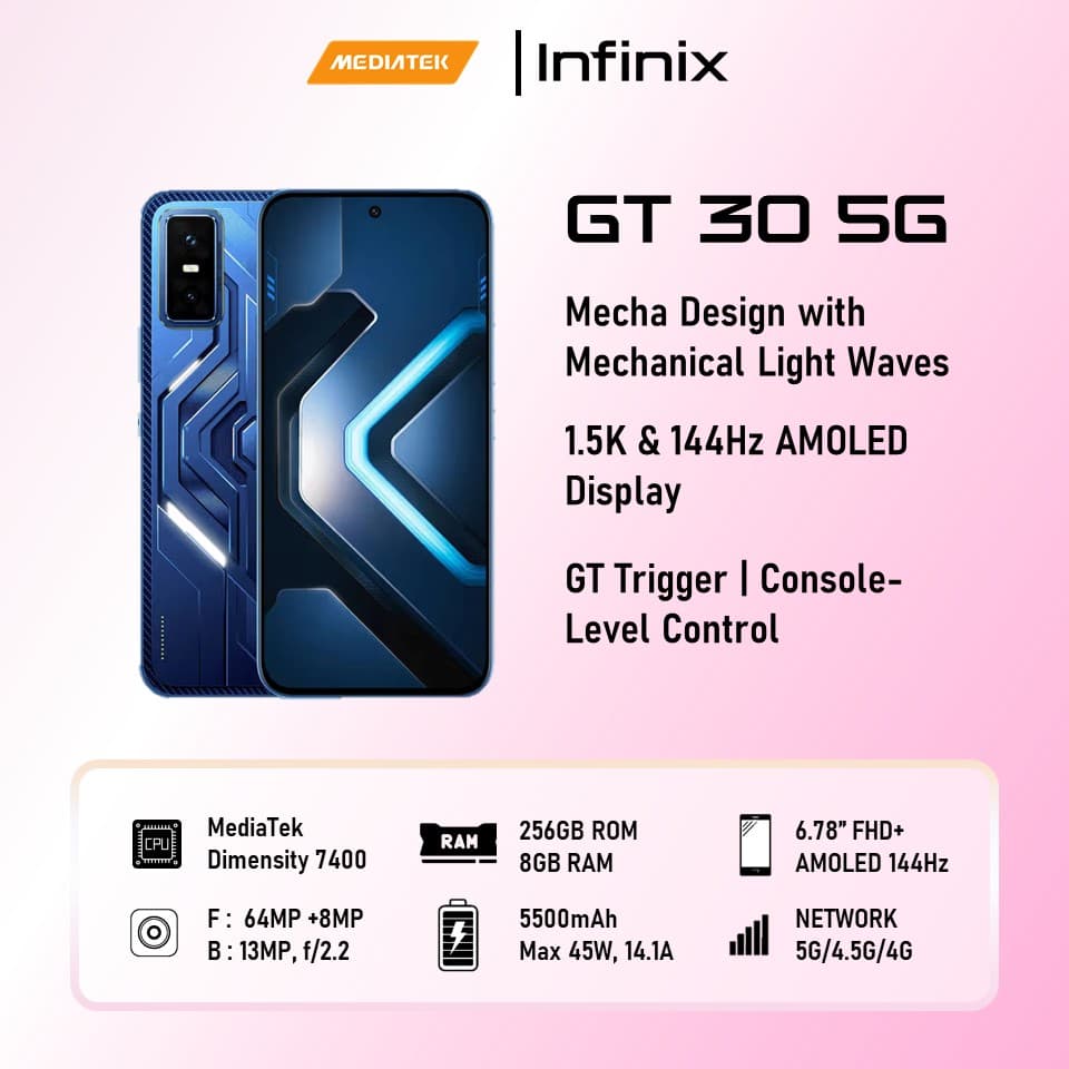INFINIX GT 30 5G 8GB 256GB BLADE WHITE