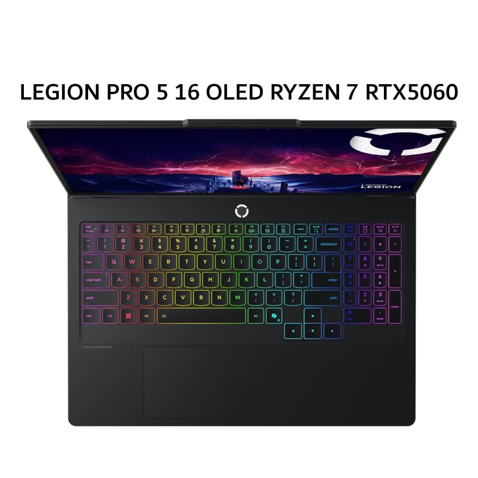 LENOVO LEGION PRO 5 16 OLED RYZEN 7 8745HX RTX5060 8GB/ 24GB 1TB W11+OHS+M365B 16.0WQXGA 165HZ 24ZRGB 3Y+3ADP BLK -15ID