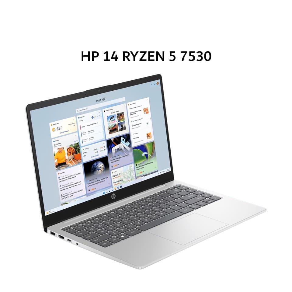 HP 14 RYZEN 5 7530 8GB 512GB W11+OHS+M365B 14.0FHD IPS BLIT 2Y SLV -EM0530AU