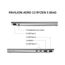 HP PAVILION AERO 13 RYZEN 5 8640 16GB 512GB W11+OHS 13.3WUXGA IPS 2Y+2ADP SLV -BG0111AU - Image 3