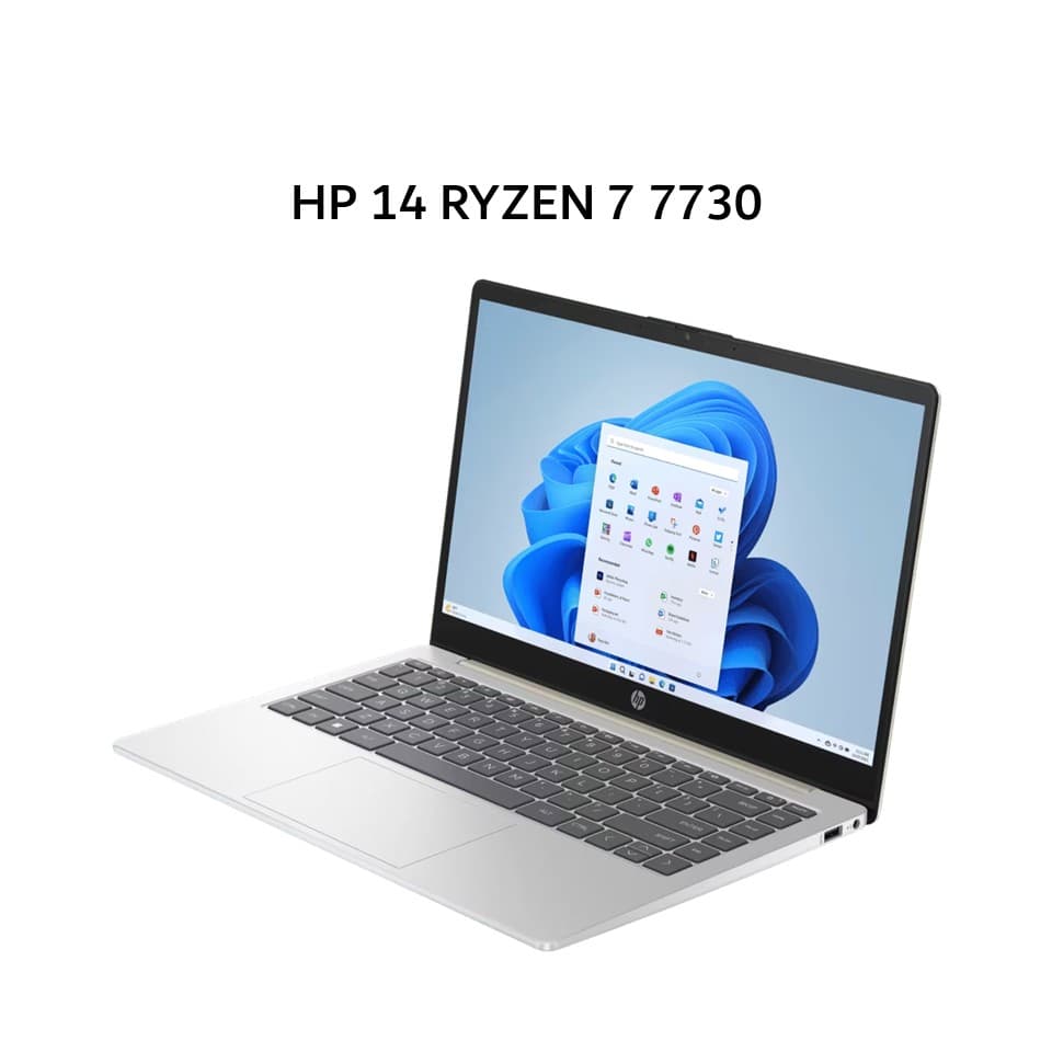 HP 14 RYZEN 7 7730 16GB 512GB W11+OHS+M365B 14.0FHD IPS BLIT 2Y GLD -EM0731AU