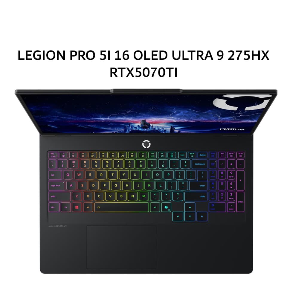 LENOVO LEGION PRO 5I 16 OLED ULTRA 9 275HX RTX5070TI 12GB/ 32GB 1TB W11+OHS+M365B 16.0WQXGA 240HZ 24ZRGB 3Y+3ADP BLK -1LID