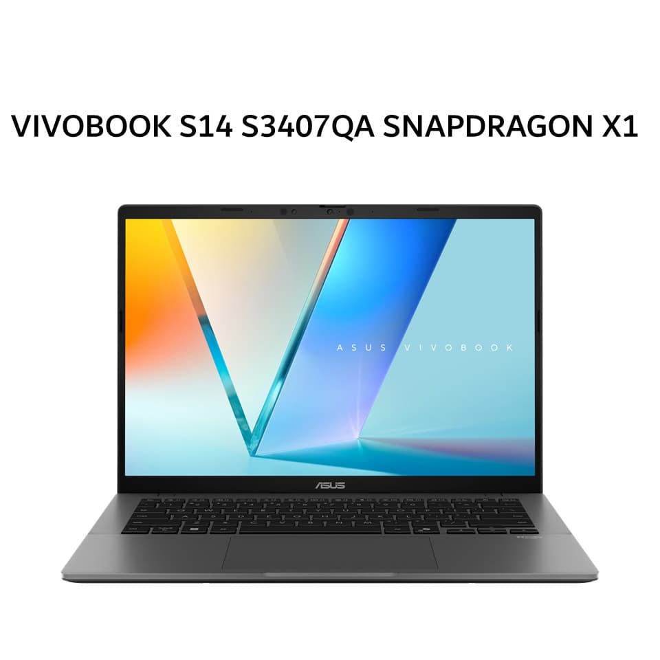 ASUS VIVOBOOK S14 S3407QA SNAPDRAGON X1 16GB 512GB W11+OHS+M365B 14.0WQXGA IPS 2.5K GRY -IPSP151M
