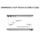 HP OMNIBOOK 5 FLIP TOUCH 14 CORE I5 120U 16GB 512GB W11+OHS+M365B 14.0 2K 2Y+2ADP 2IN1 PEN BLU -FP0557TU - Image 4