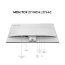 LENOVO MONITOR 27 INCH L27I-4C IPS FHD 1080P 1MS 144HZ AMD FREESYNC TILT SPEAKER SILVER 3Y - Image 3