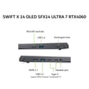 ACER SWIFT X 14 OLED SFX14 ULTRA 7 155H RTX4060 8GB/ 32GB 1TB W11+OHS 14.5 2.8K 120HZ 2Y+ADP -72G.70K8 - Image 3