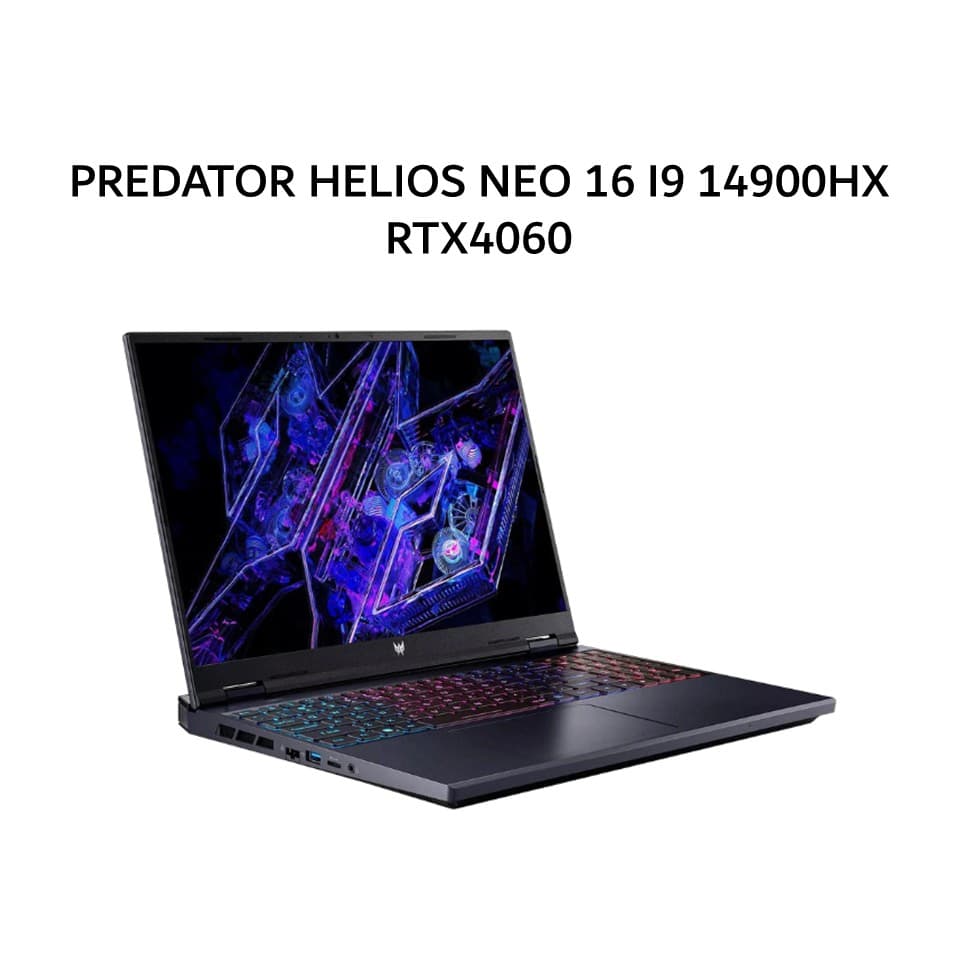 ACER PREDATOR HELIOS NEO 16 I9 14900HX RTX4060 8GB/ 16GB 1TB W11+OHS 16.0WQXGA 180HZ SRGB100 4ZRGB 3Y+ADP BLK -72.93X3