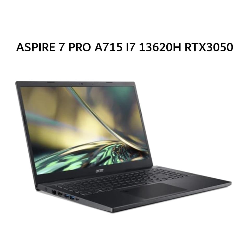 ACER ASPIRE 7 PRO A715 I7 13620H RTX3050 6GB/ 16GB 512GB W11+OHS+M365 15.6FHD 144HZ BLK -59G.77WV