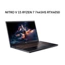 ACER NITRO V 15 RYZEN 7 7445HS RTX4050 6GB/ 16GB 512GB W11+OHS+M365B 15.6FHD 180HZ 100SRGB BLIT 2Y+ADP BLK -42.R60U - Image 1
