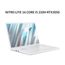 ACER NITRO LITE 16 CORE I5 210H RTX3050 6GB/ 16GB 512GB W11+OHS 16.0WUXGA 180HZ 100SRGB BLIT 2Y+ADP WHT -71G.506C - Image 1