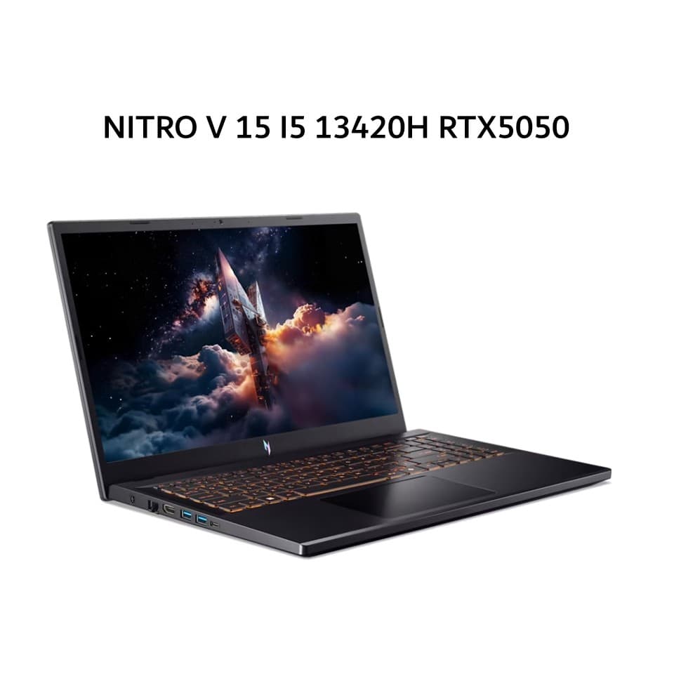 ACER NITRO V 15 I5 13420H RTX5050 8GB/ 16GB 512GB W11+OHS 15.6FHD 180HZ 100SRGB 2Y+ADP -52.56V5