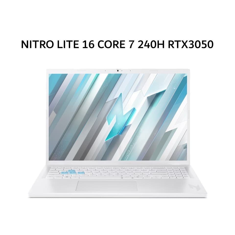 ACER NITRO LITE 16 CORE 7 240H RTX3050 6GB/ 16GB 512GB W11+OHS+M365B 16.0WUXGA 180HZ 100SRGB BLIT 2Y+ADP WHT -71G.75QK
