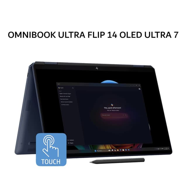 HP OMNIBOOK ULTRA FLIP 14 OLED ULTRA 7 258V 32GB 1TB W11+OHS 14.0 2.8K VRR 120HZ 2Y+2ADP 2IN1 EVO BLU -FH0888TU