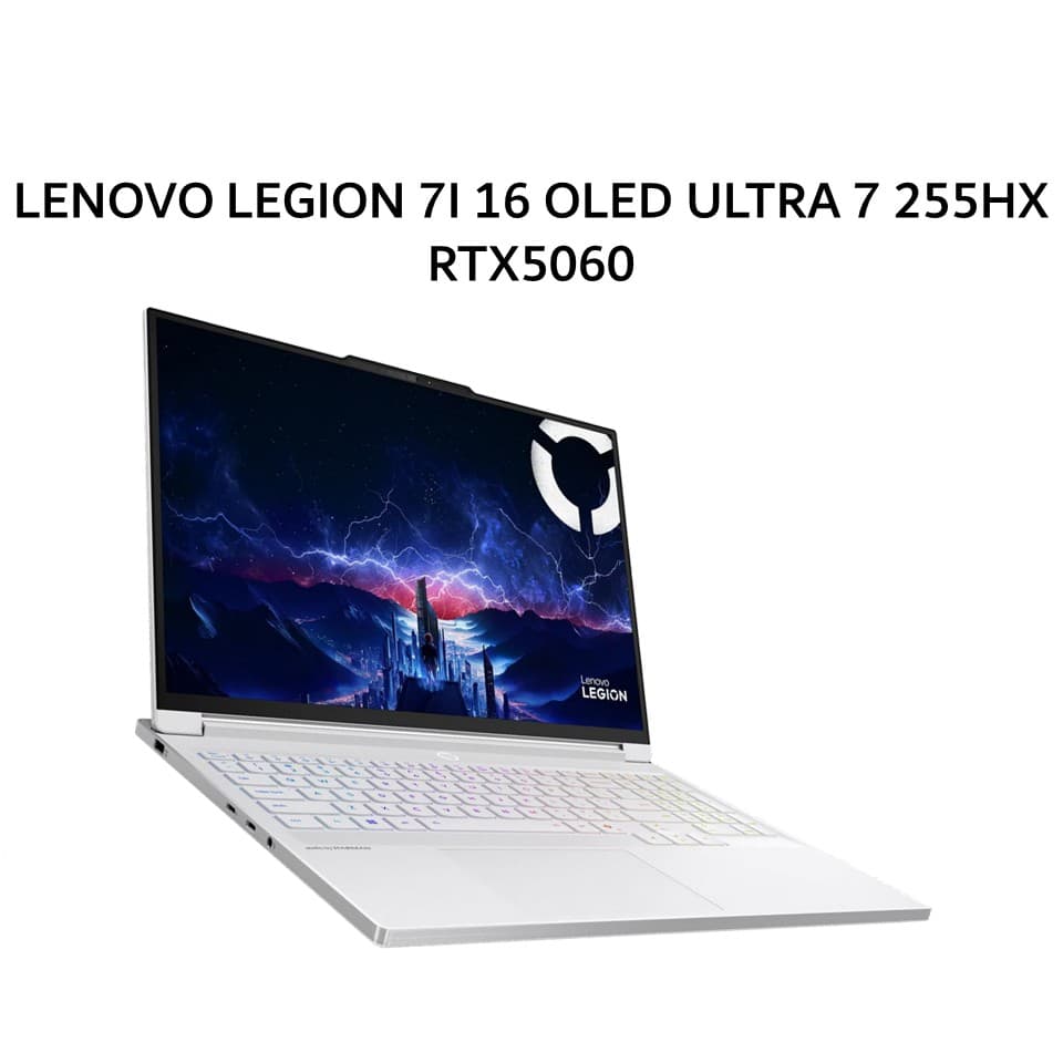 LENOVO LEGION 7I 16 OLED ULTRA 7 255HX RTX5060 8GB/ 32GB 1TB W11+OHS+M365B 16.0WQXGA 165HZ PKRGB 3Y+3ADP WHITE -6AID