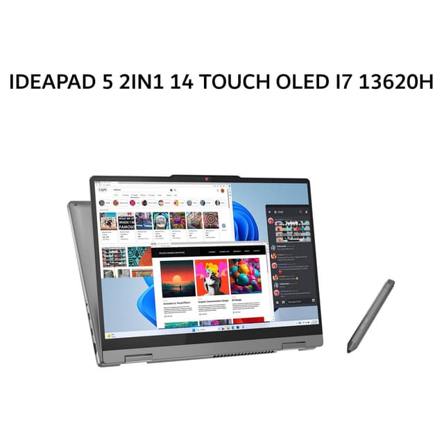 LENOVO IDEAPAD 5 2IN1 14 TOUCH OLED I7 13620H 16GB 512GB W11+OHS+M365B 14.0WUXGA PEN 2Y+2ADP GRY -6CID