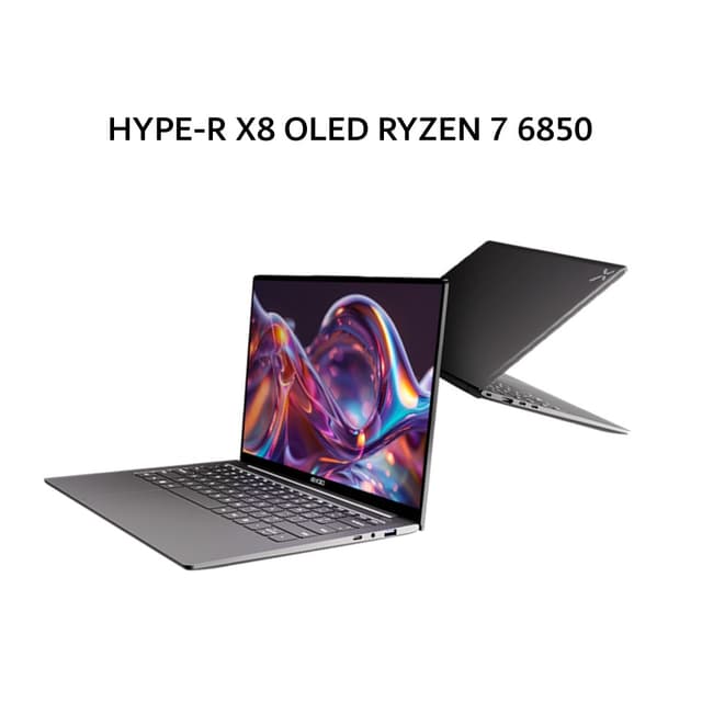 AXIOO HYPE-R X8 OLED RYZEN 7 6850 16GB 512GB W11 14.0FHD IPS BLIT HDMI GRY (1KG)