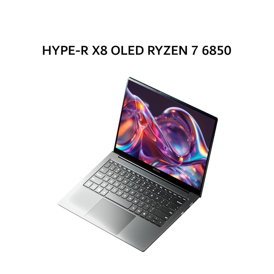 AXIOO HYPE-R X8 OLED RYZEN 7 6850 16GB 512GB W11 14.0FHD IPS BLIT HDMI GRY (1KG)