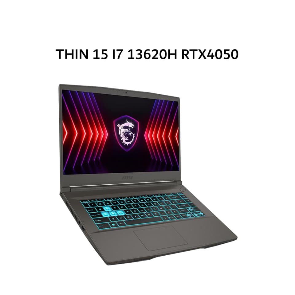 MSI THIN 15 I7 13620H RTX4050 6GB/ 16GB 512GB W11 15.6FHD 144HZ BLIT 2Y GRY -B13VE.2406