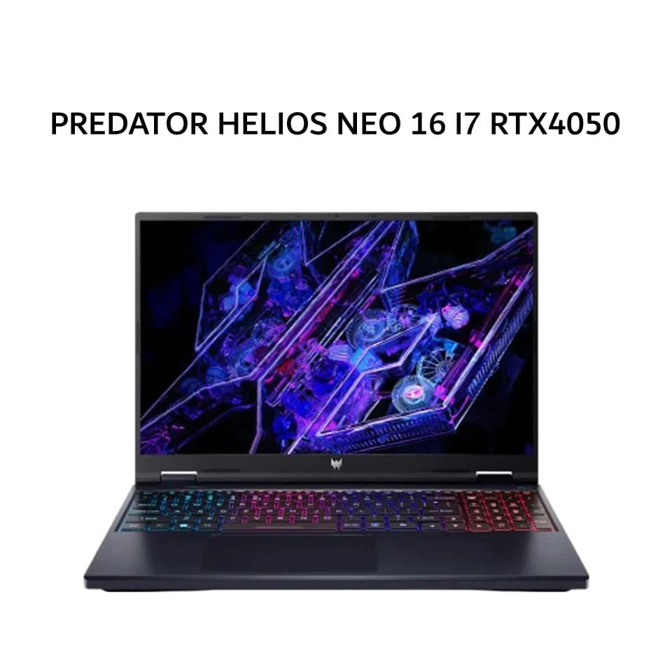 ACER PREDATOR HELIOS NEO 16 I7 14700HX RTX4050 6GB/ 16GB 512GB W11+OHS 16.0WUXGA 180HZ SRGB100 4ZRGB 3Y+ADP BLK -72.74Z8