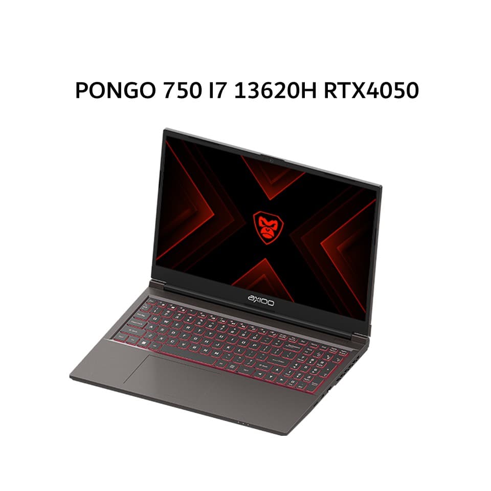 AXIOO PONGO 750 I7 13620H RTX4050 6GB/ 16GB 512GB W11 15.6FHD 144HZ IPS RGB 3Y GRY