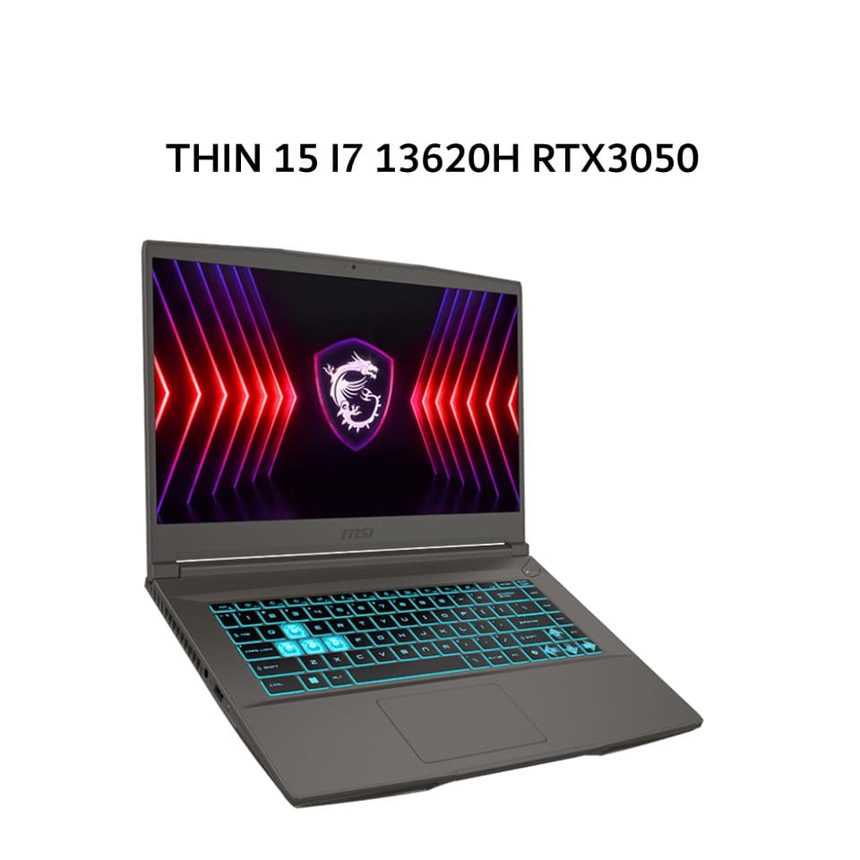 MSI THIN 15 I7 13620H RTX3050 4GB/ 8GB 512GB W11 15.6FHD 144HZ BLIT 2Y GRY -B13UC.2407
