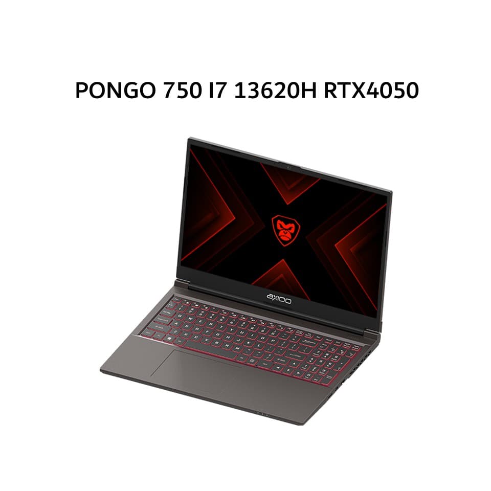 AXIOO PONGO 750 I7 13620H RTX4050 6GB/ 16GB 512GB DOS 15.6FHD 144HZ IPS RGB 3Y GRY