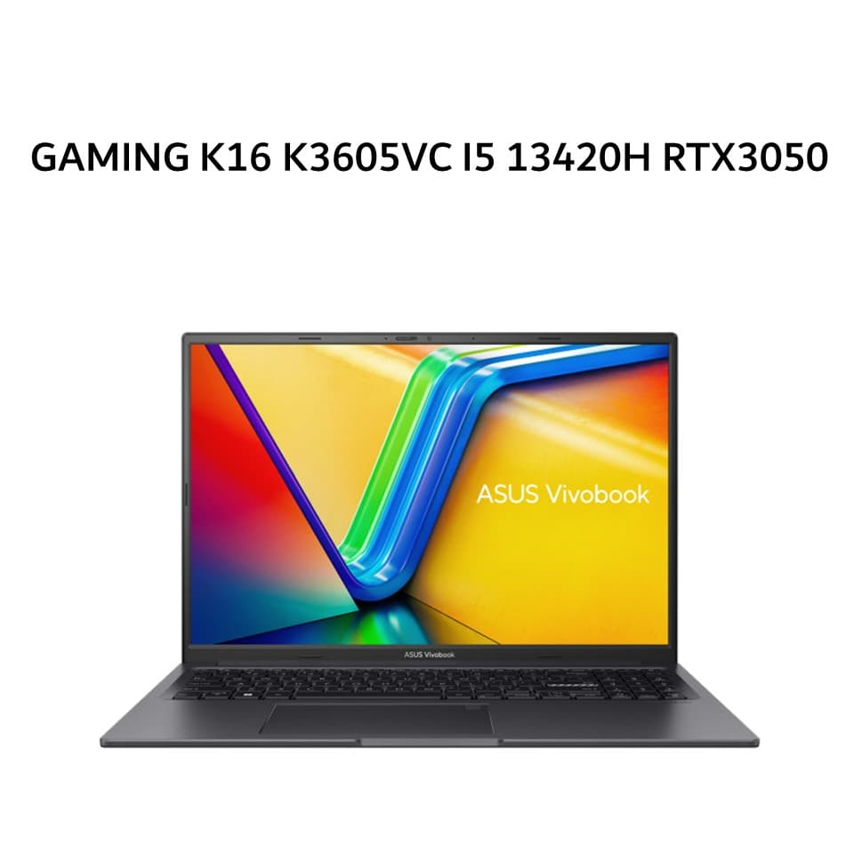 ASUS GAMING K16 K3605VC I5 13420H RTX3050 4GB/ 8GB 512GB W11+OHS+M365B 16.0WUXGA IPS BLIT BLK -I535B1T-HM