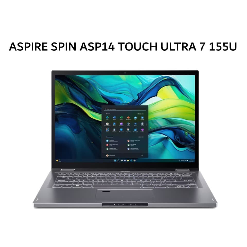 ACER ASPIRE SPIN ASP14 TOUCH ULTRA 5 115U 16GB 512GB W11+OHS 14.0WUXGA PEN 2IN1 GRY -52MTN.53XC