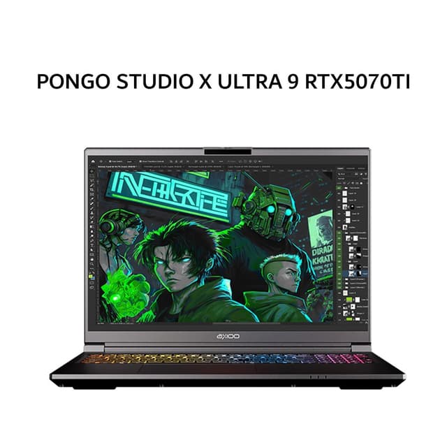 AXIOO PONGO STUDIO X (2025) ULTRA 9 275HX RTX5070TI 12GB/ 32GB 1TB WIN 16.0QHD+ 300HZ RGB 3Y BLK