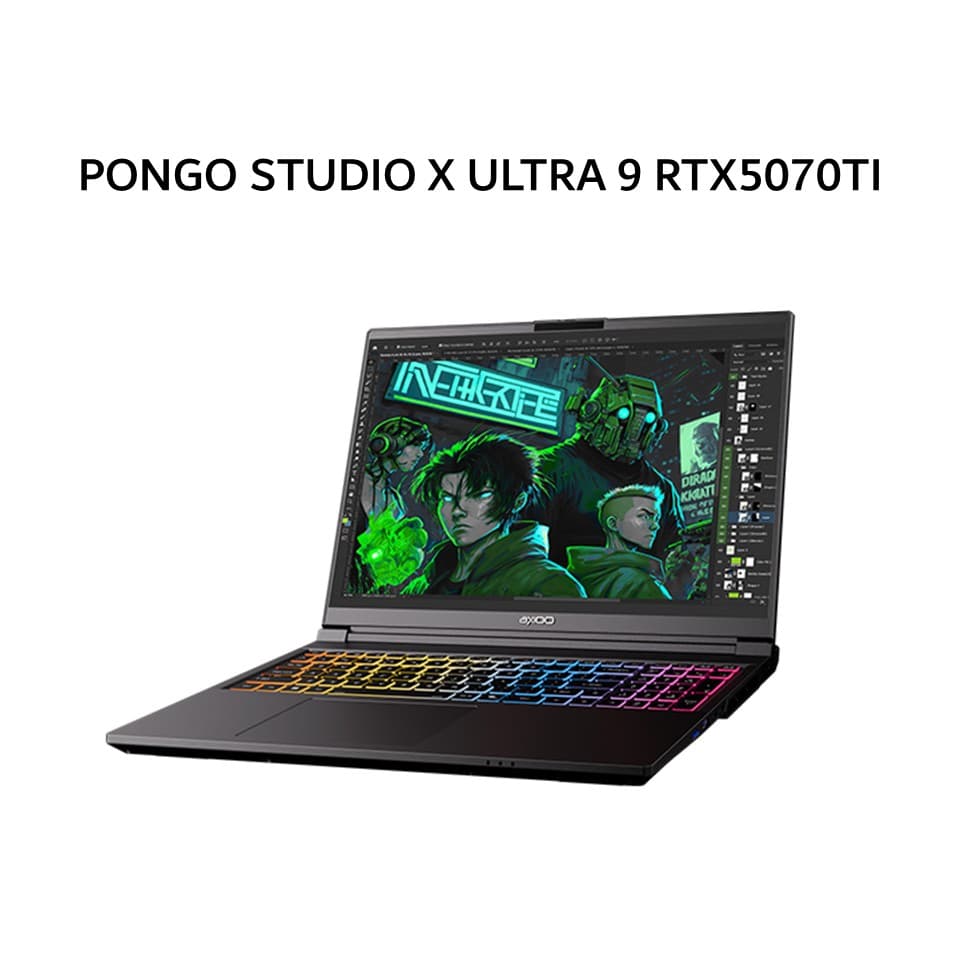 AXIOO PONGO STUDIO X (2025) ULTRA 9 275HX RTX5070TI 12GB/ 32GB 1TB WIN 16.0QHD+ 300HZ RGB 3Y BLK