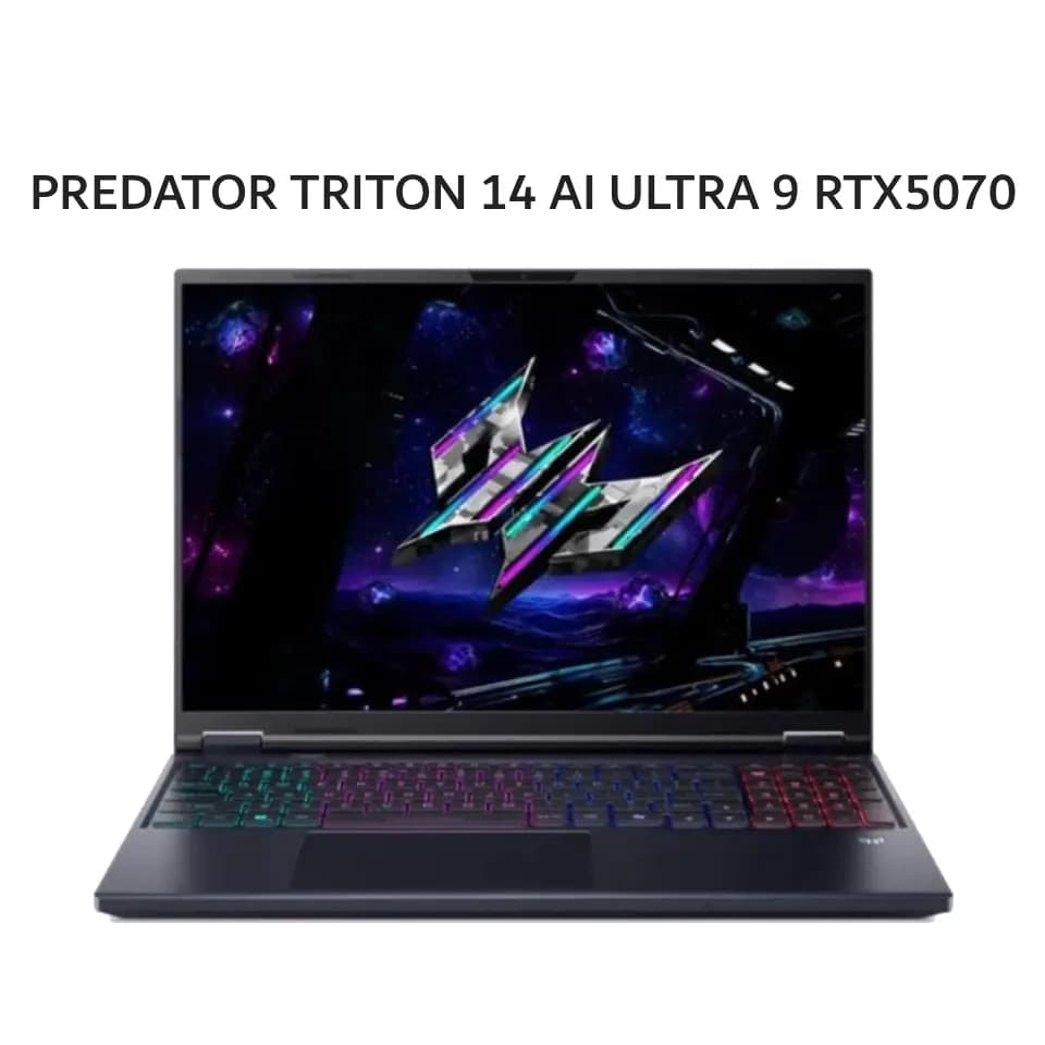 ACER PREDATOR TRITON 14 AI OLED ULTRA 9 288V RTX5070 8GB/ 32GB 1TB W11+OHS 14.5 2.8K 120HZ PKRGB 3Y+ADP -52T.9162
