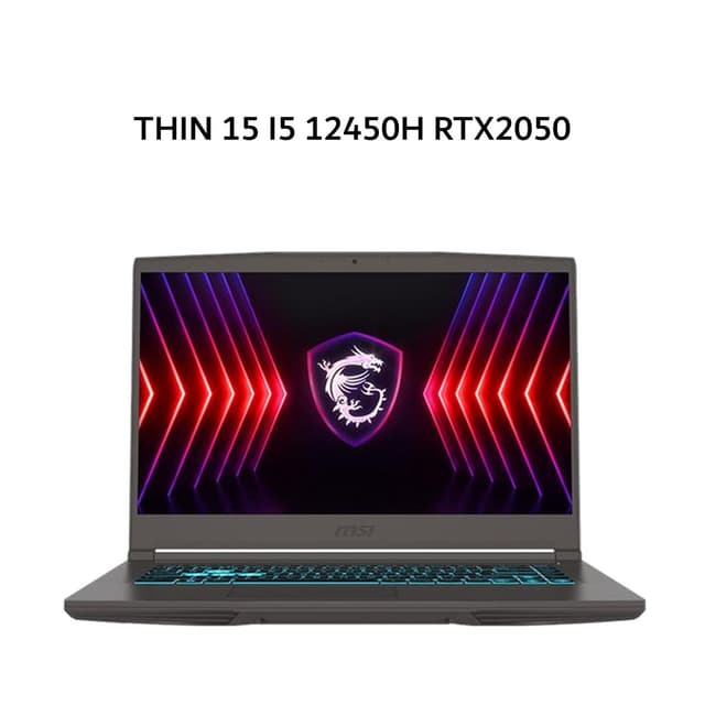 MSI THIN 15 I5 12450H RTX2050 4GB/ 16GB 512GB W11 15.6FHD IPS 144HZ BLIT 2Y GRY -B12UCX.2299/16