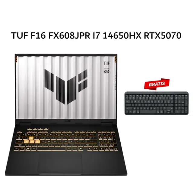 ASUS TUF F16 FX608JPR I7 14650HX RTX5070 8GB/ 32GB 1TB W11+OHS+M365B 16.0 2.5K 165HZ GRY -I757G9G-HM
