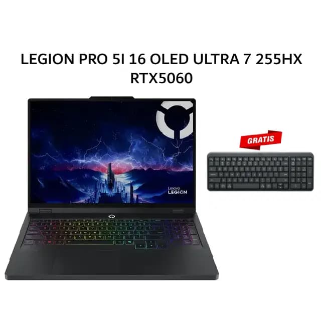LENOVO LEGION PRO 5I 16 OLED ULTRA 7 255HX RTX5060 8GB/ 16GB 1TB W11+OHS+M365B 16.0WQXGA 165HZ 24ZRGB 3Y+3ADP -35ID
