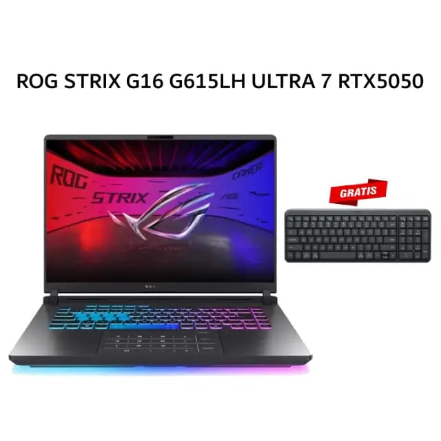 ASUS ROG STRIX G16 G615LH ULTRA 7 255HX RTX5050 8GB/ 16GB 512GB W11+OHS+M365B 16.0WQXGA 240HZ (BOX MOU) GRY -I7N55C6G-HM
