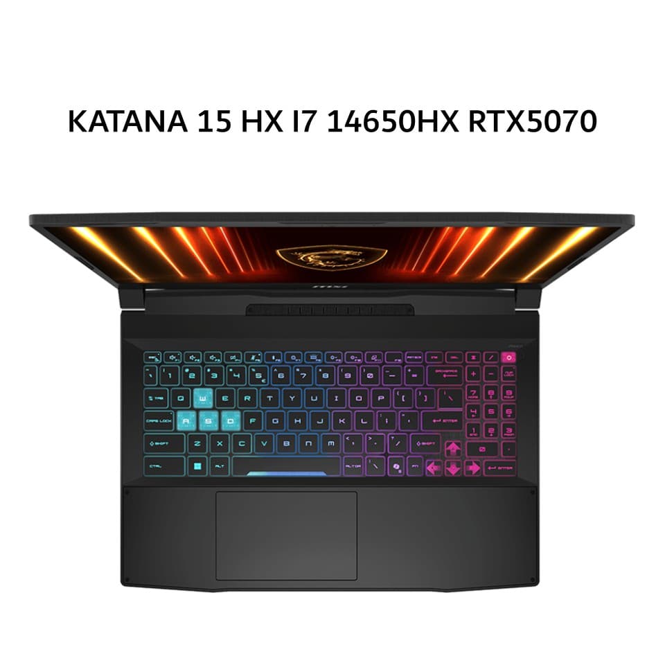 MSI KATANA 15 HX I7 14650HX RTX5070 8GB/ 16GB 512GB W11+OHS 15.6QHD 165HZ 100DCIP3 4ZRGB 2Y+ADP BLK -B14WGK.201