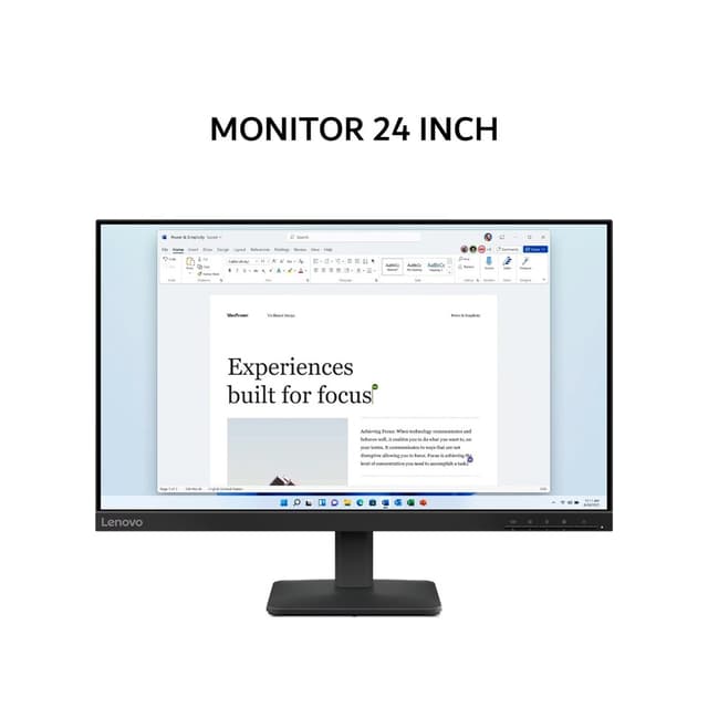 LENOVO MONITOR 24 INCH L24-4E IPS FHD 1080P 4MS 100HZ 3Y