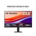 LG MONITOR CURVED 24 INCH 24U421A-B VA FHD 1080P 5MS 100HZ USB-C BLACK 3Y - Variant 1