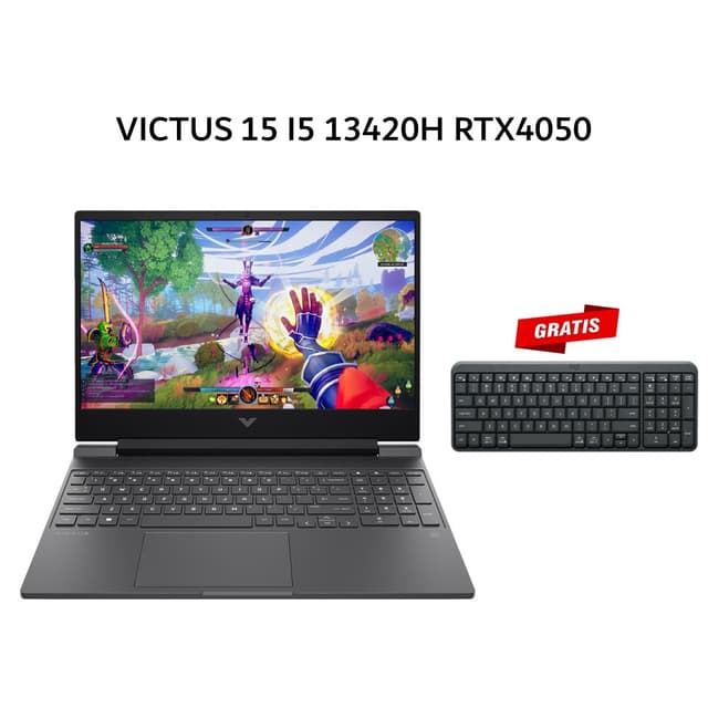 HP VICTUS 15 I5 13420H RTX4050 6GB/ 16GB 512GB W11+OHS+M365B 15.6FHD IPS 144HZ BLIT 2Y+2ADP SLV -FA2717TX