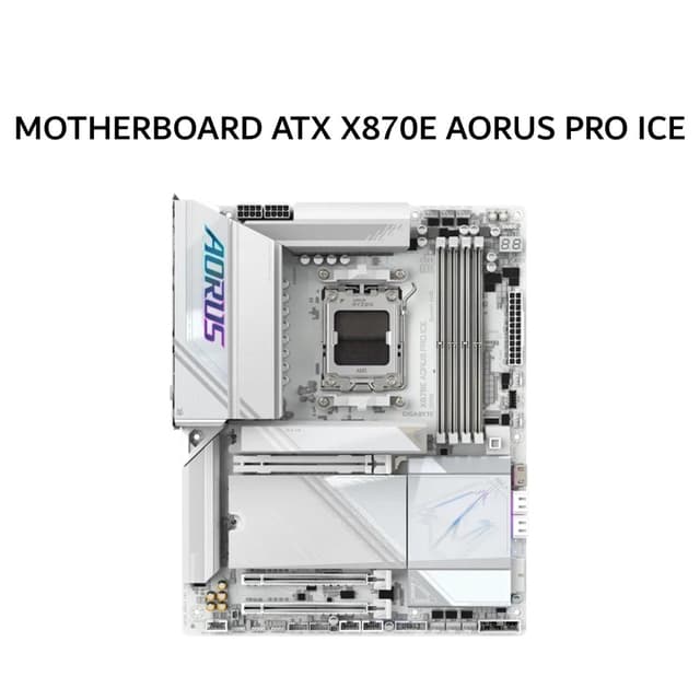 GIGABYTE MOTHERBOARD ATX X870E AORUS PRO ICE DDR5 AM5 WHITE /AMD 3Y