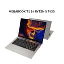 TECNO MEGABOOK T1 14 RYZEN 5 7430 16GB 512GB W11 14.0WUXGA 100SRGB 75WH 1.39KG 2Y SLV - Image 1