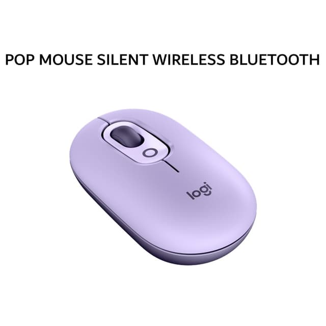 LOGITECH POP MOUSE WIRELESS BLUETOOTH SILENT EMOJI KEYS - LILAC