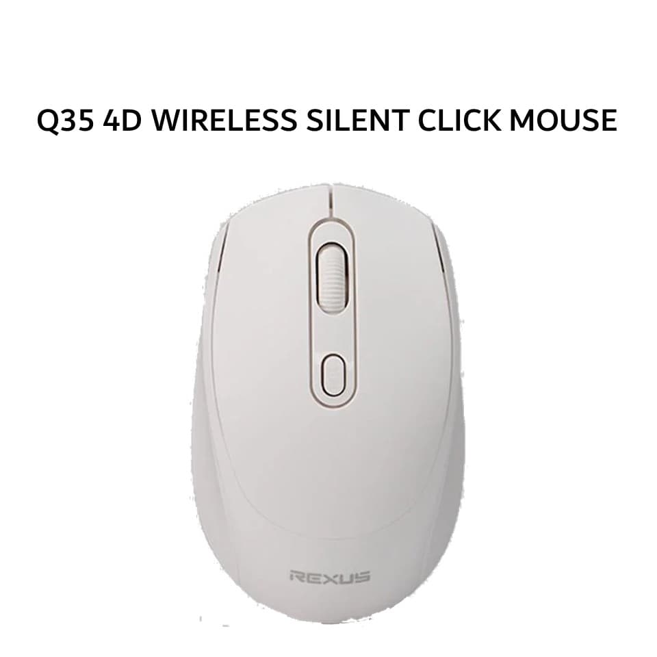 REXUS Q35 4D WIRELESS SILENT CLICK OFFICE MOUSE - WHITE