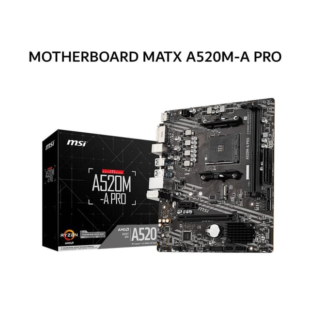 MSI MOTHERBOARD MATX A520M-A PRO DDR4 AM4 /AMD 3Y