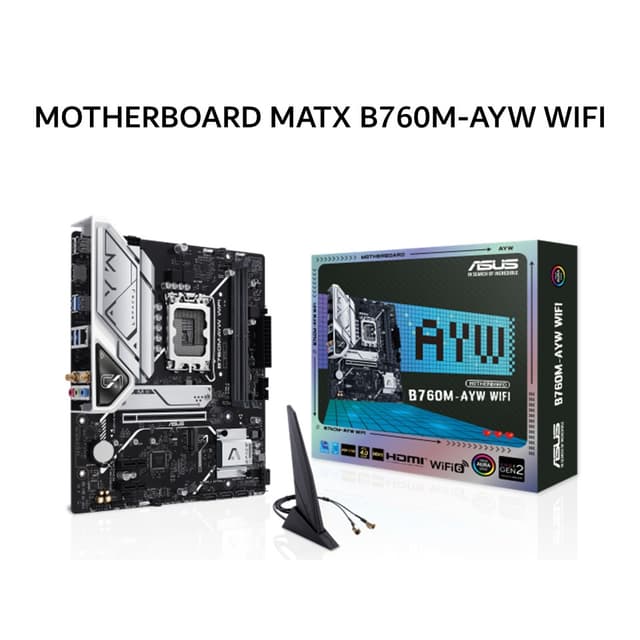 ASUS MOTHERBOARD MATX B760M-AYW WIFI 6 DDR5 LGA1700 /INTEL 3Y
