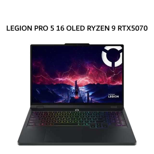 LENOVO LEGION PRO 5 16 OLED RYZEN 9 9955HX RTX5070 8GB/ 32GB 1TB W11+OHS+M365B 16.0WQXGA 165HZ 24ZRGB 3Y+3ADP BLK -2FID