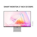 SAMSUNG SMART MONITOR 27 INCH S9 S90PC IPS QHD 5K 2880P 5MS TIZEN OS WIFI  SILVER ERGONOMIC SPEAKER 1Y PART + 3Y SERVICE - Variant 1