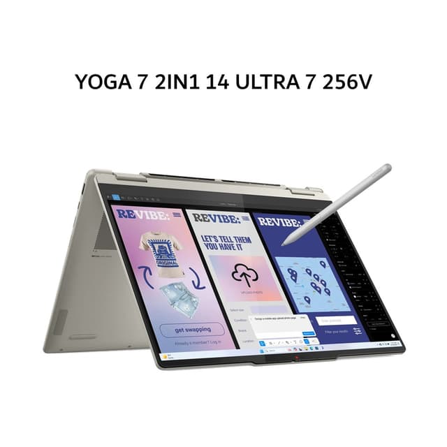 LENOVO YOGA 7 2IN1 14 ULTRA 7 256V 16GB 1TB W11+OHS 14.0 2.8K OLED 120HZ PEN 3Y PREM+3ADP SEASHELL -3WID