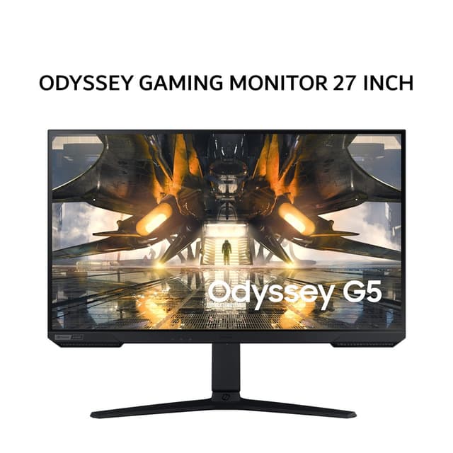 SAMSUNG ODYSSEY GAMING MONITOR 27 INCH G5 G52A IPS QHD 2K 1440P 1MS 165HZ ERGONOMIC 1Y PART + 3Y SERVICE
